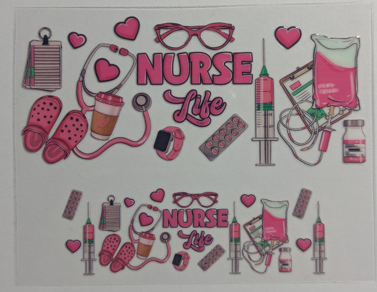 Mini Tumbler Keychain UV/DTF Wraps - Nurse 2 - Multiple Designs Available