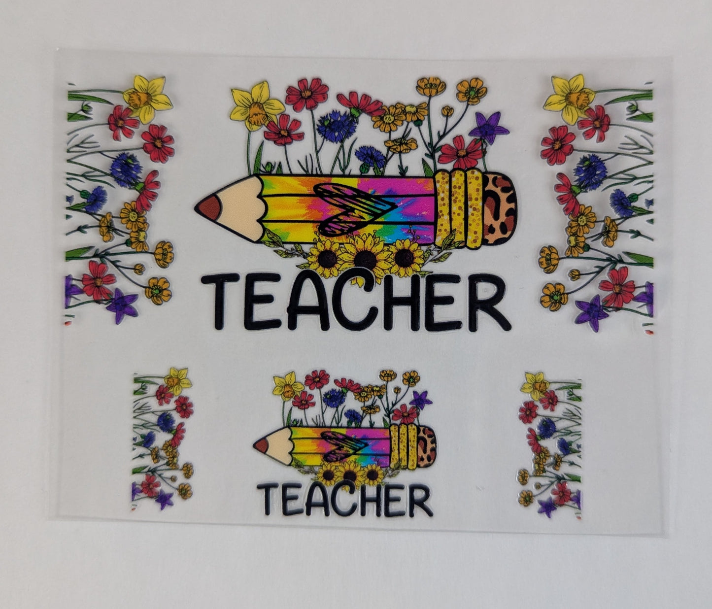 Mini Tumbler Keychain UV/DTF Wraps - Teacher - Multiple Designs Available