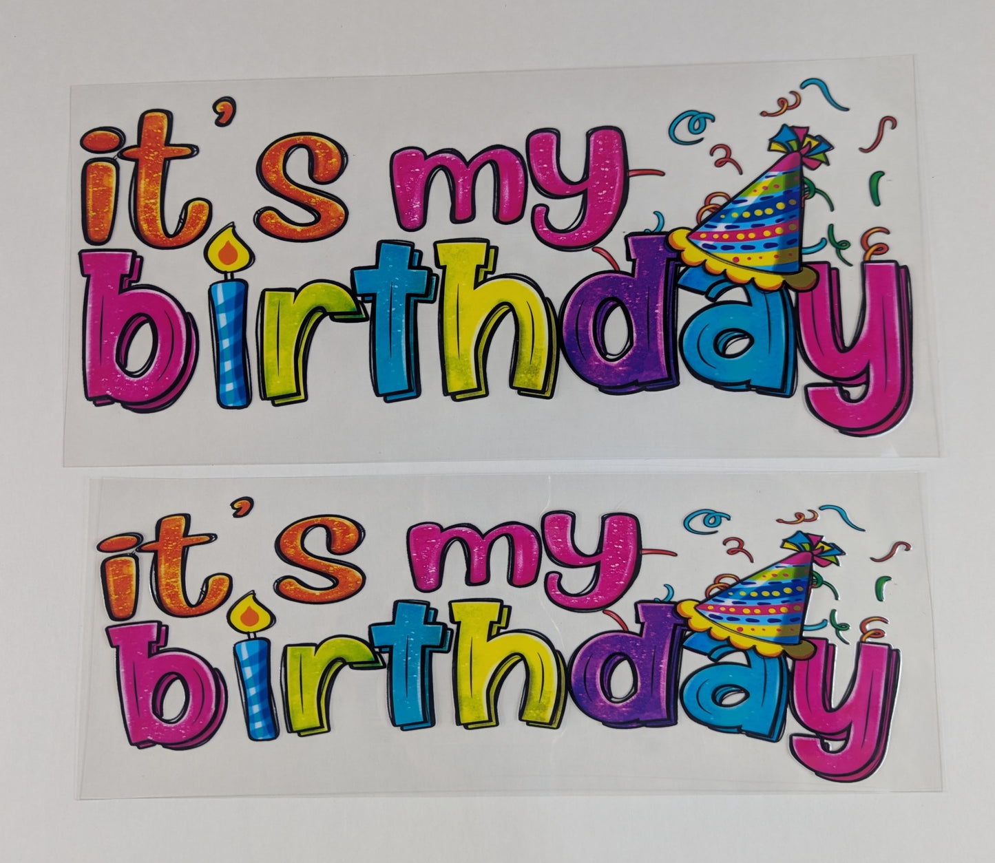 40 oz Ready to Apply UV DTF 2-piece wrap set - Birthday