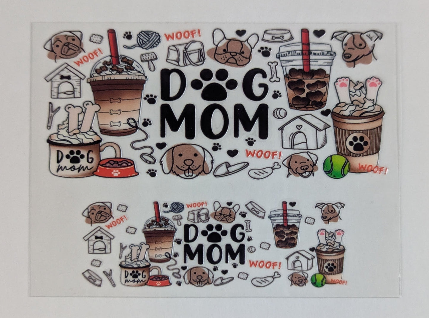 Mini Tumbler Keychain UV/DTF Wraps - Dog Mom - Multiple Designs Available