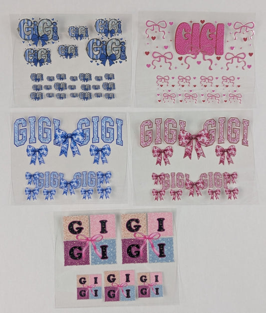 Mini Tumbler Keychain UV/DTF Wraps - Gigi - Multiple Designs Available