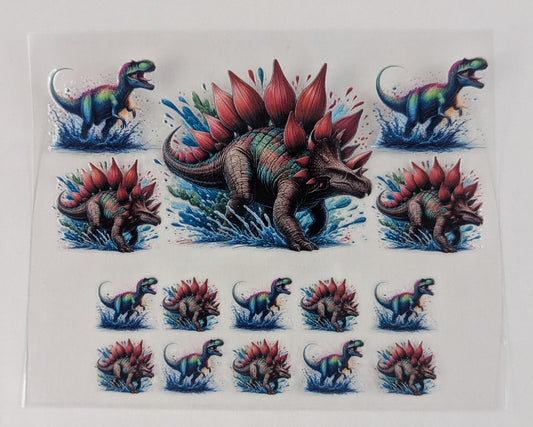 Mini Tumbler Keychain UV/DTF Wraps - Dinosaurs