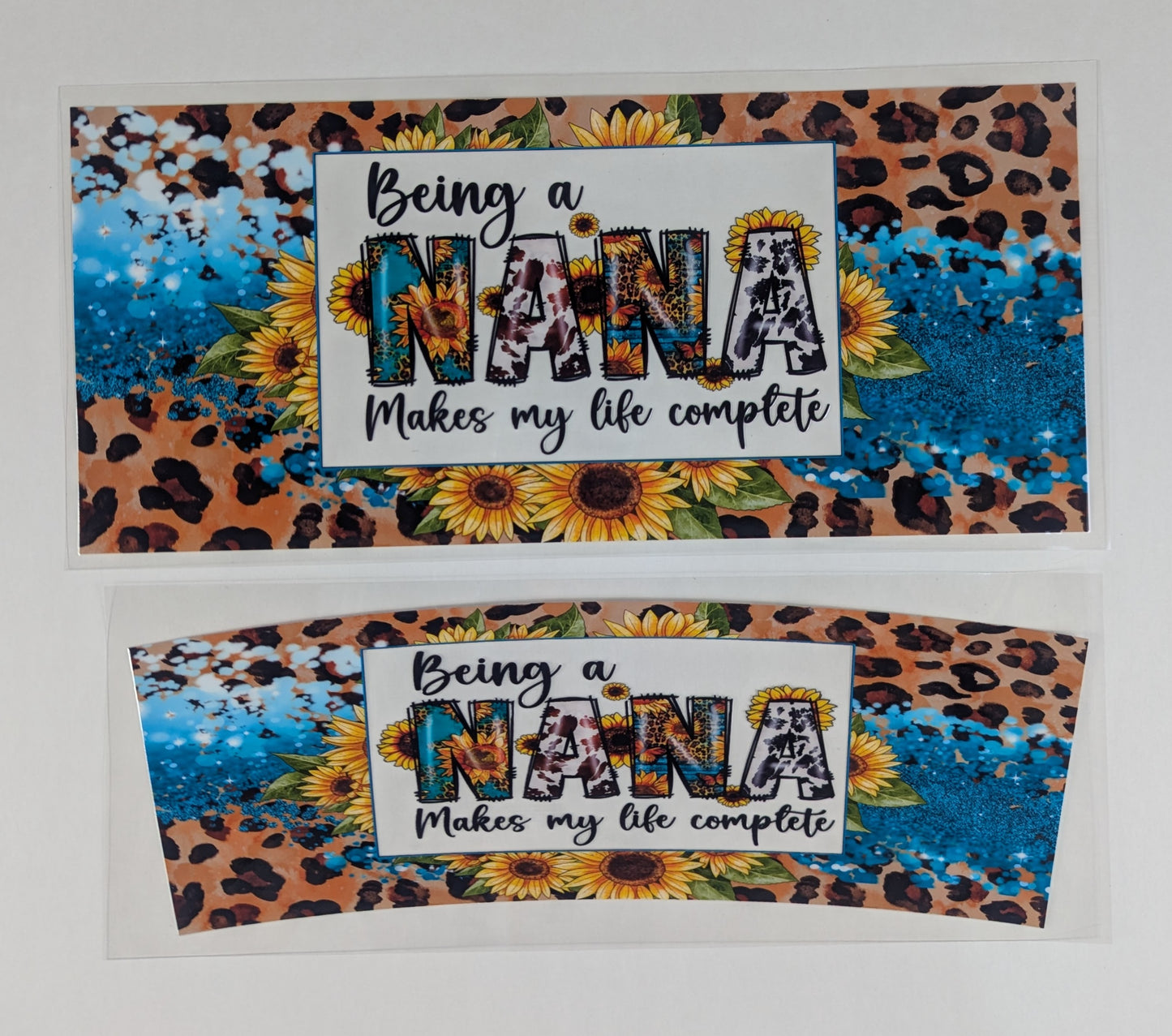 40 oz Ready to Apply UV DTF 2-piece wrap set - Nana - Multiple Designs Available