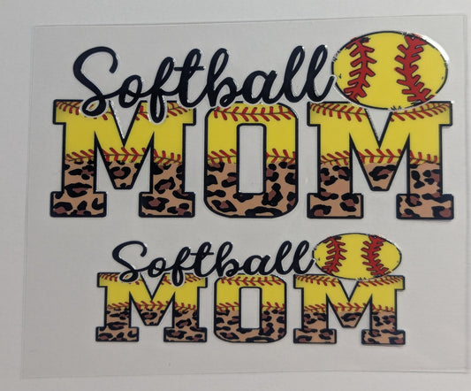 Mini Tumbler Keychain UV/DTF Wraps - Softball Mom - Multiple Designs Available