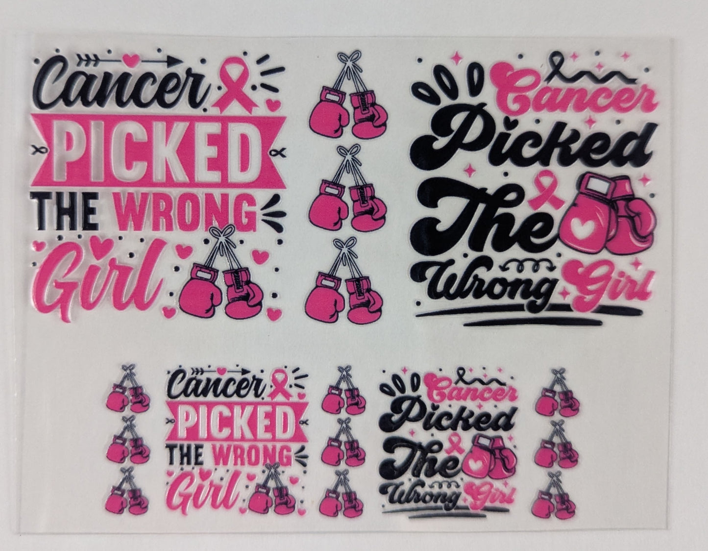 Mini Tumbler Keychain UV/DTF Wraps - Awareness - Breast Cancer - Multiple Designs Available