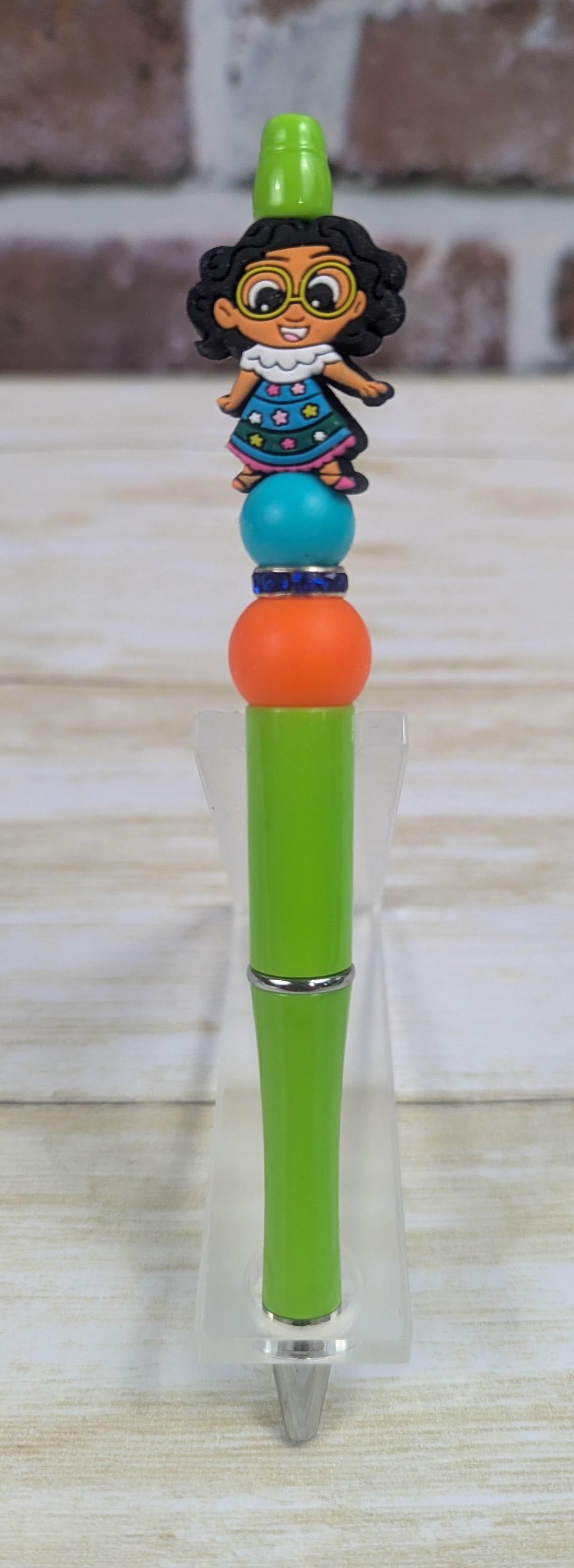 Animated Character-Themed Beaded Pens - Includes 1 Ink Refill