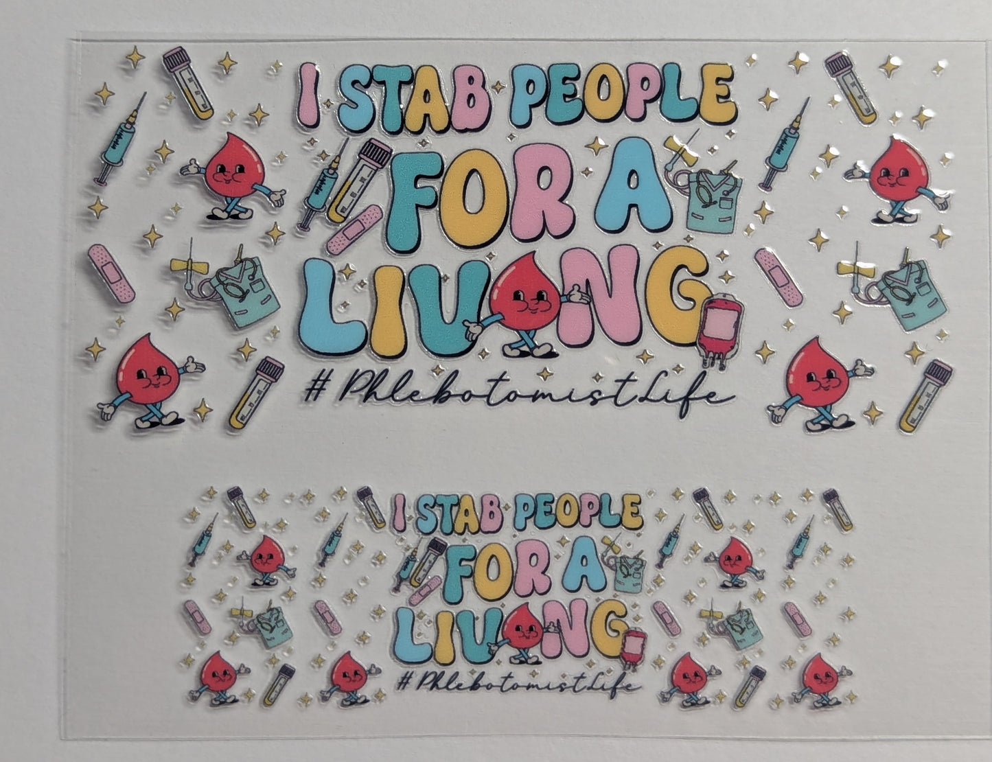 Mini Tumbler Keychain UV/DTF Wraps - Medical & Dental Field - Multiple Designs Available