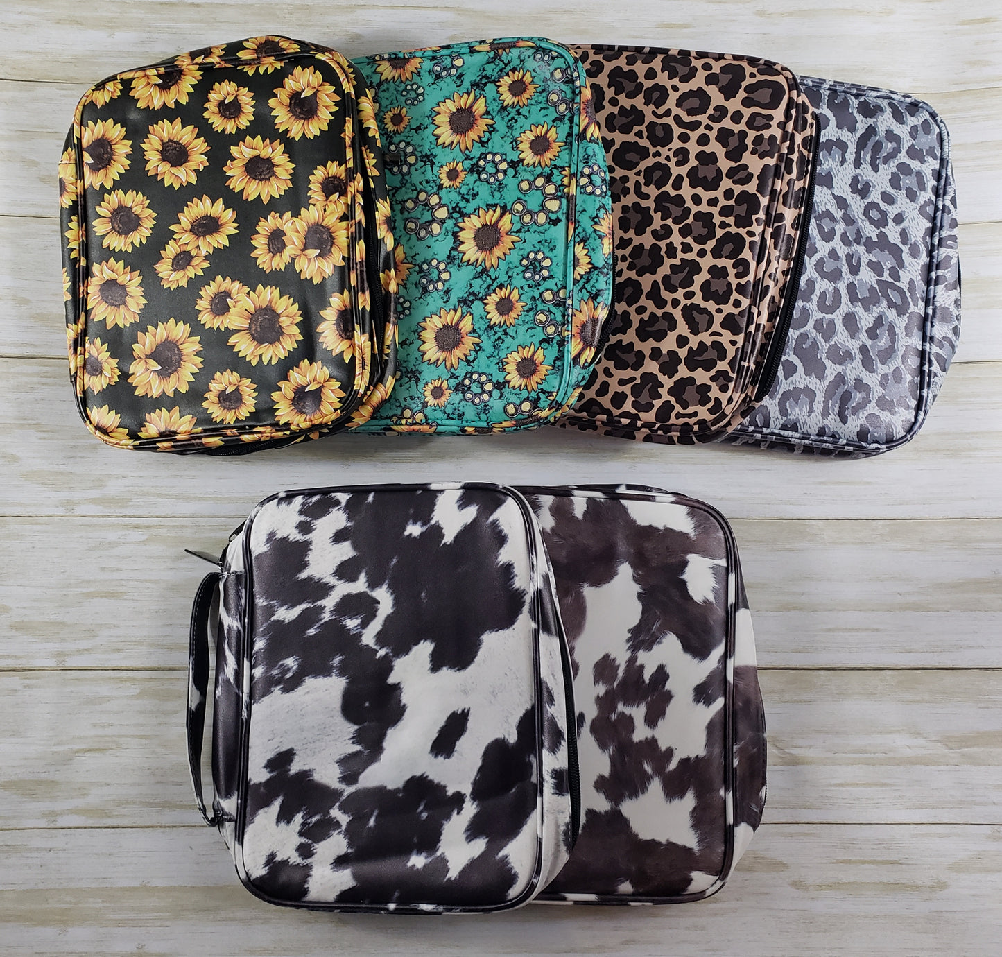 Bible or Book Holder with Zipper Closure, Handle, and Multiple Pockets – Various Prints Available