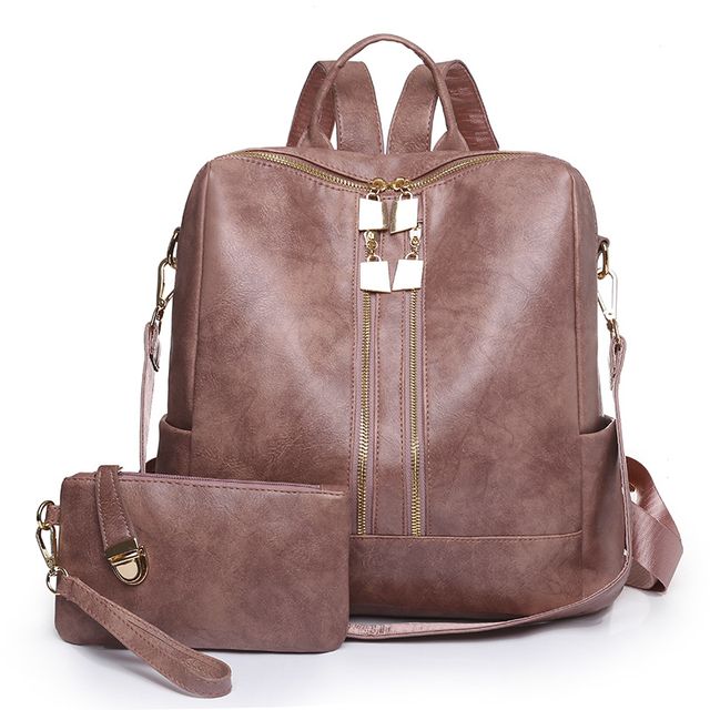 Backpack Purse with Wristlet (0331) - Multiple Prints and Colors Available