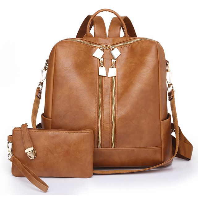 Backpack Purse with Wristlet (0331) - Multiple Prints and Colors Available