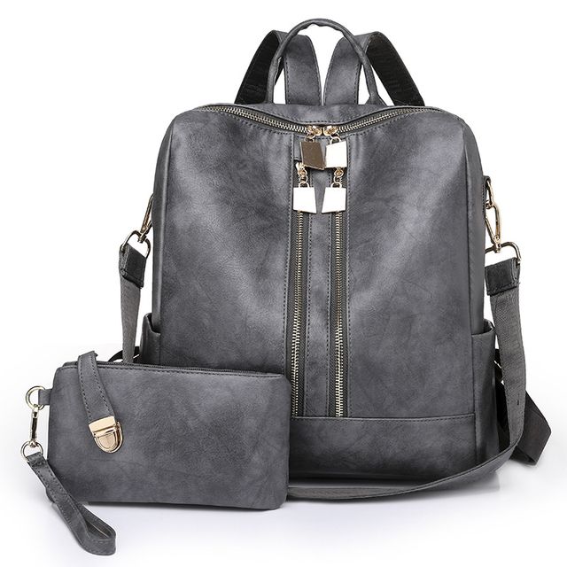 Backpack Purse with Wristlet (0331) - Multiple Prints and Colors Available
