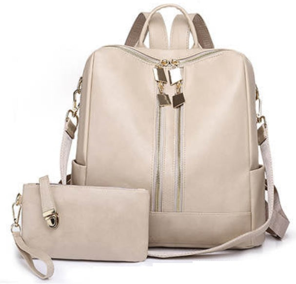 Backpack Purse with Wristlet (0331) - Multiple Prints and Colors Available
