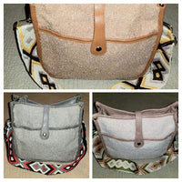 Sherpa Crossbody Bag with Guitar Strap (0362) - 3 Colors Available