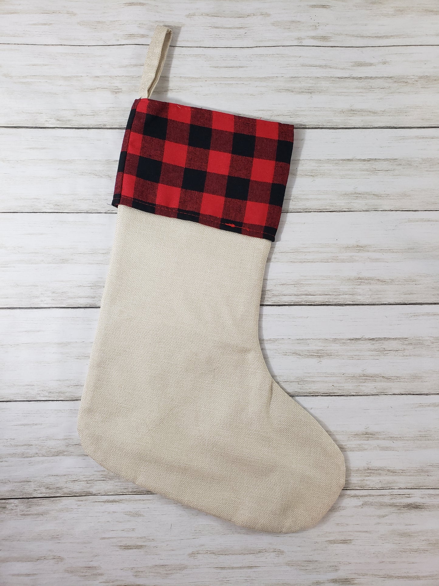 Sublimation Linen Christmas Stocking - Sublimation Ready - Available in 2 Colors
