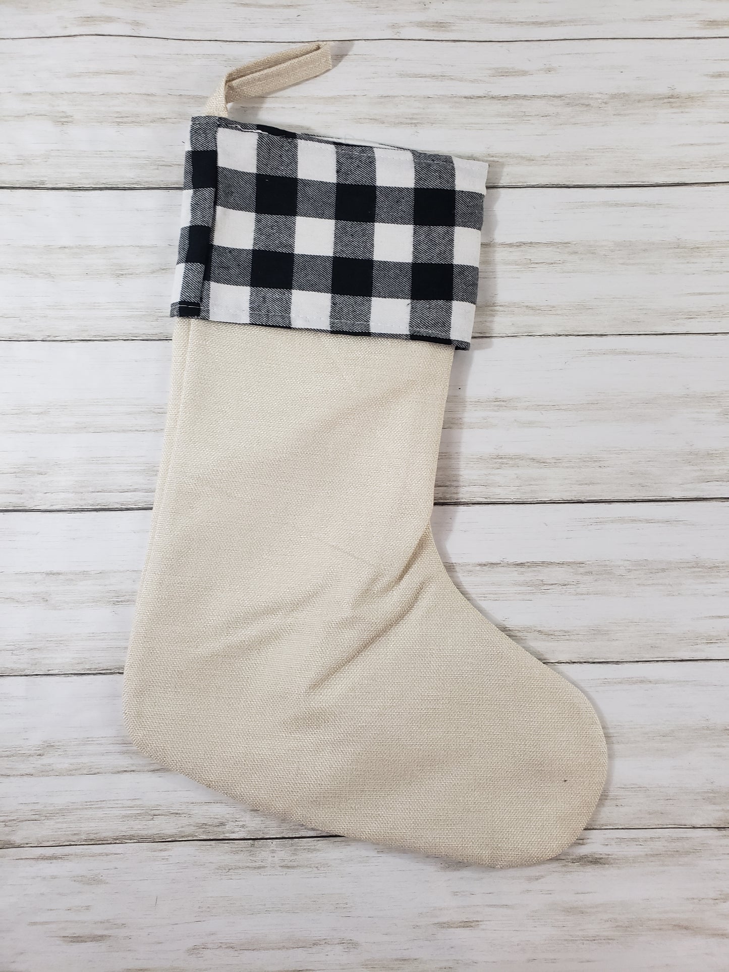 Sublimation Linen Christmas Stocking - Sublimation Ready - Available in 2 Colors