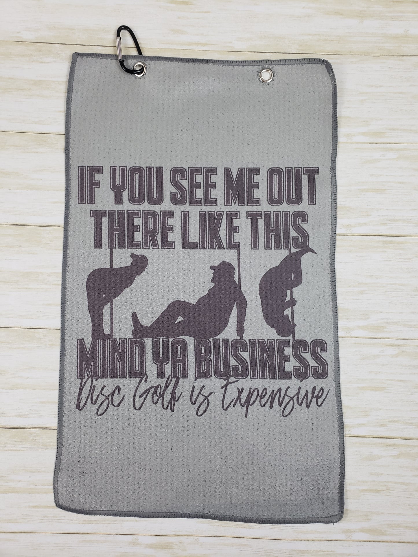 Sports Towels with Sublimated Design and Carabiner Hook - Golf, Pickleball, Disc Golf