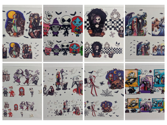 Mini Tumbler Keychain UV/DTF Wraps - Nightmare 2 - Multiple Designs Available