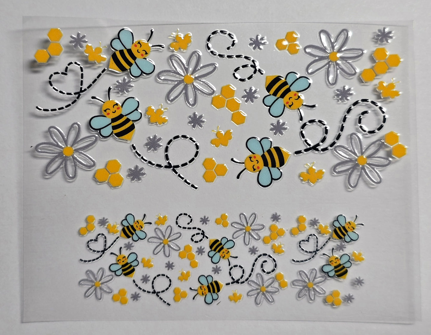 Mini Tumbler Keychain UV/DTF Wraps - Flowers with Dragonflies & Bees - Multiple Designs Available