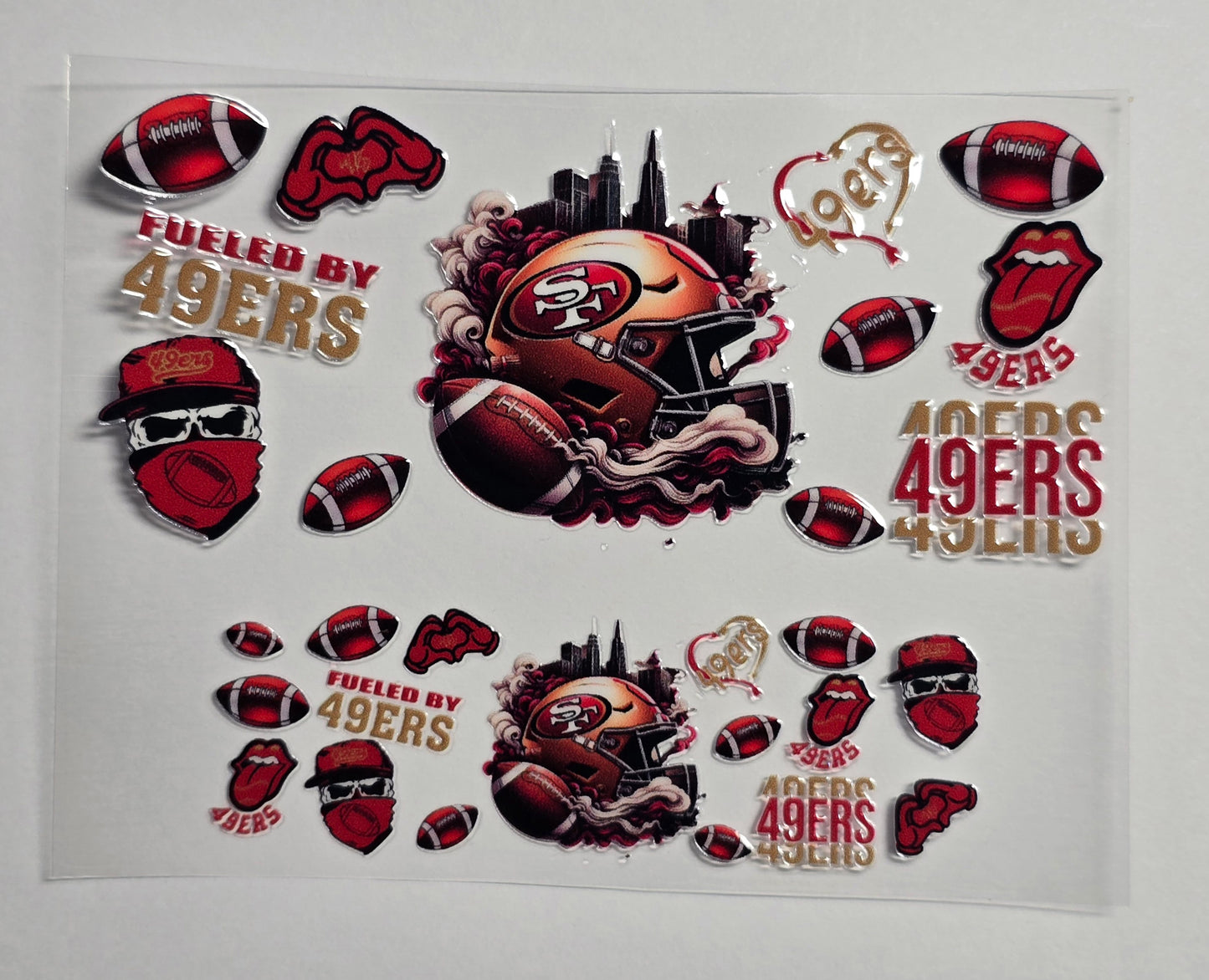 Mini Tumbler Keychain UV/DTF Wraps - Football 5 - Multiple Designs Available