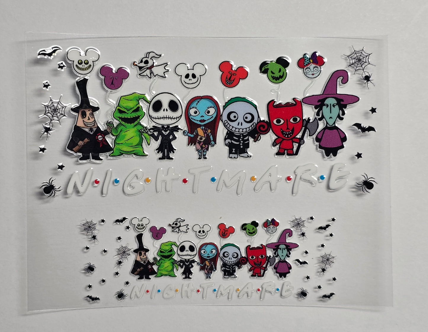 Mini Tumbler Keychain UV/DTF Wraps - Nightmare 3 - Multiple Designs Available