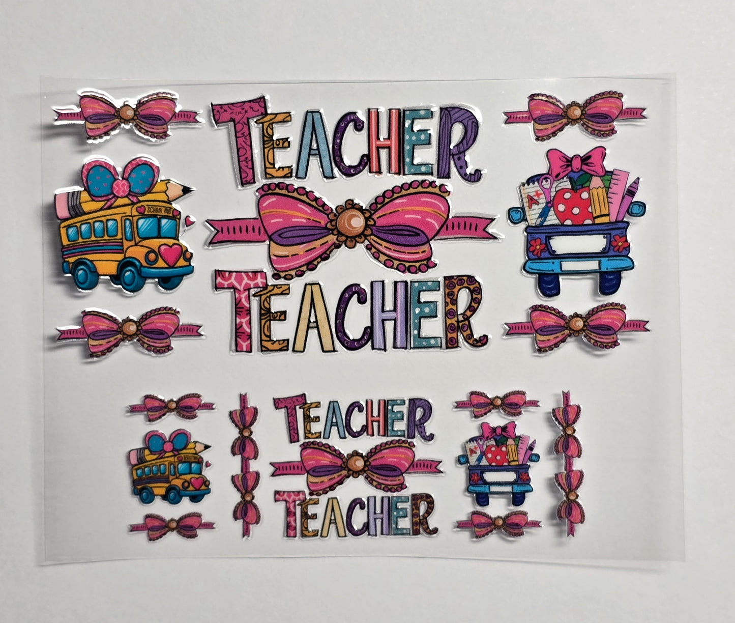 Mini Tumbler Keychain UV/DTF Wraps - Teacher 2 - Multiple Designs Available