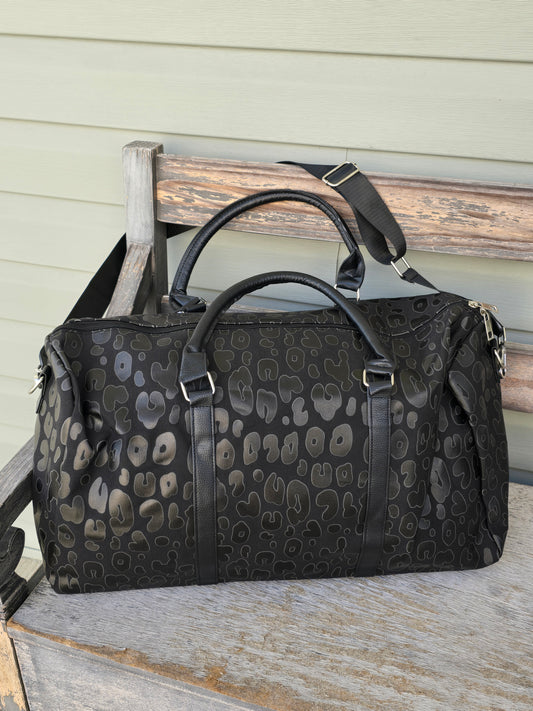 Weekender Bag - Black Leopard