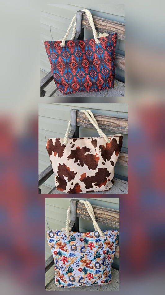 Rope-Handle Tote – Multiple Designs Available