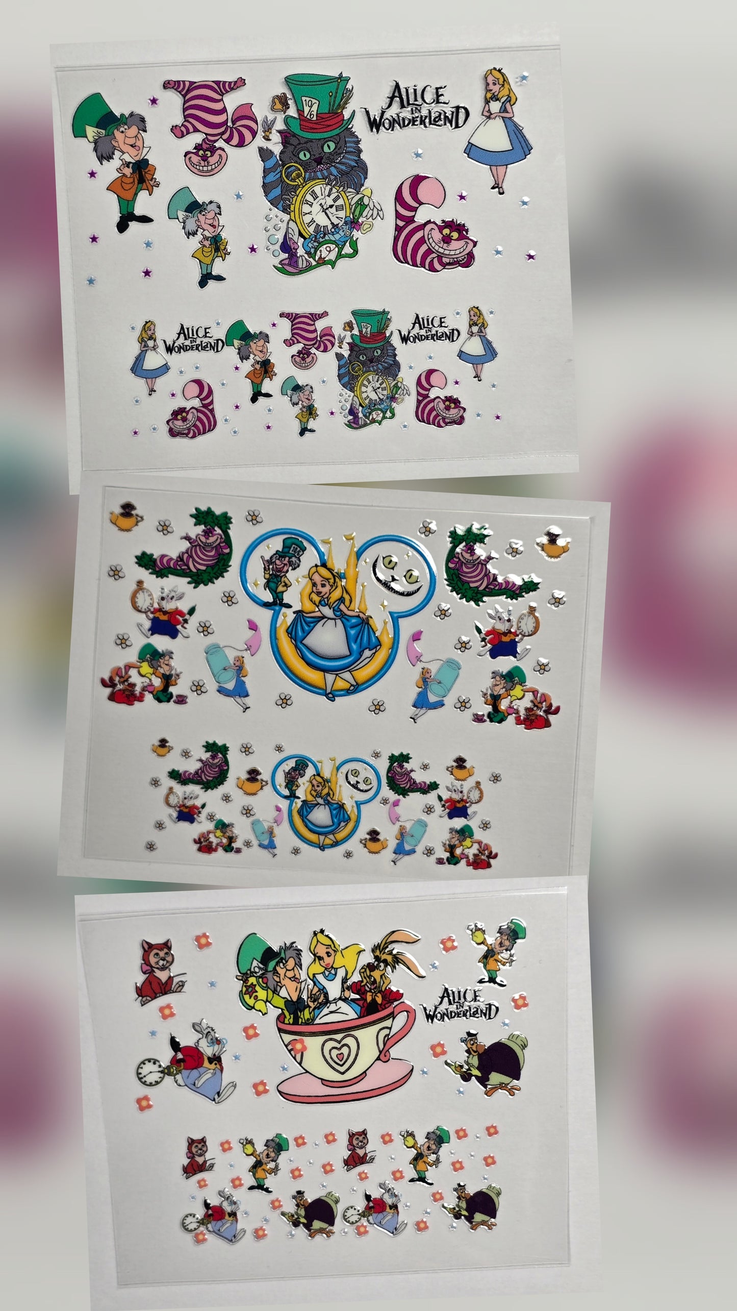 Mini Tumbler Keychain UV/DTF Wraps - Animation Alice - Multiple Designs Available