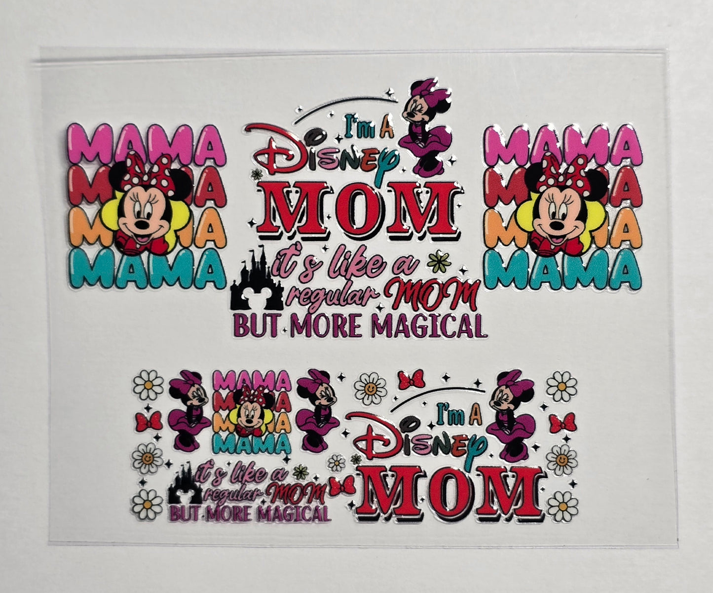 Mini Tumbler Keychain UV/DTF Wraps - Animation Mickey & Minnie - Multiple Designs Available