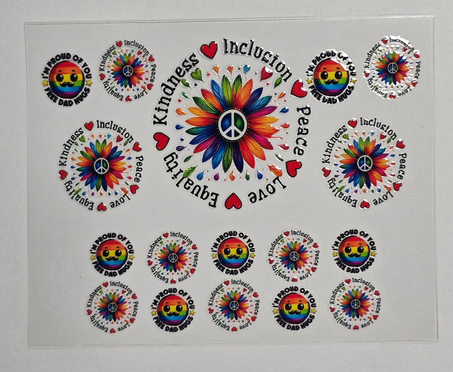 Mini Tumbler Keychain UV/DTF Wraps - Awareness - LGBTQ+ - Multiple Designs Available