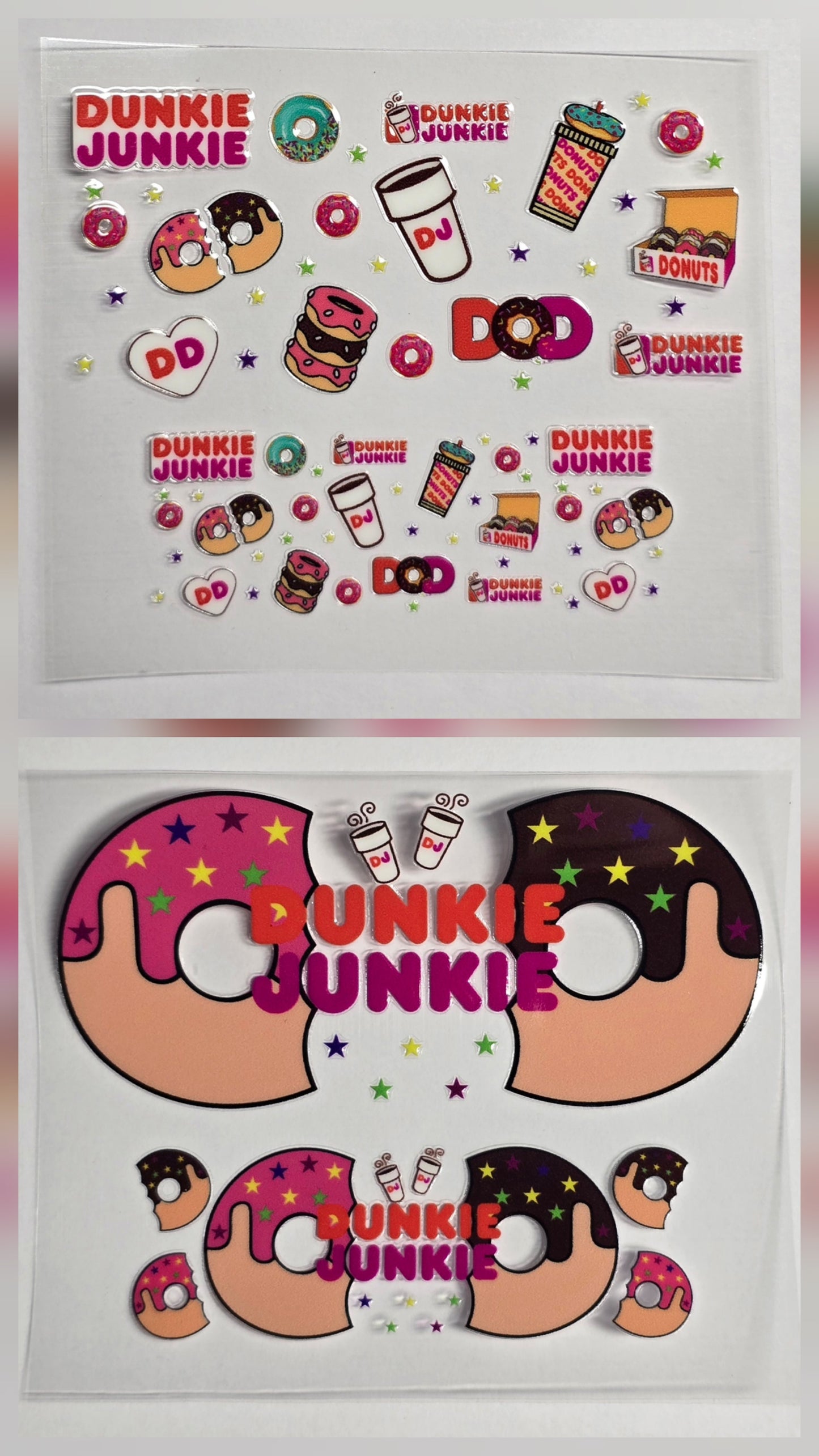 Mini Tumbler Keychain UV/DTF Wraps - Dunkie Junkie - Multiple Designs Available
