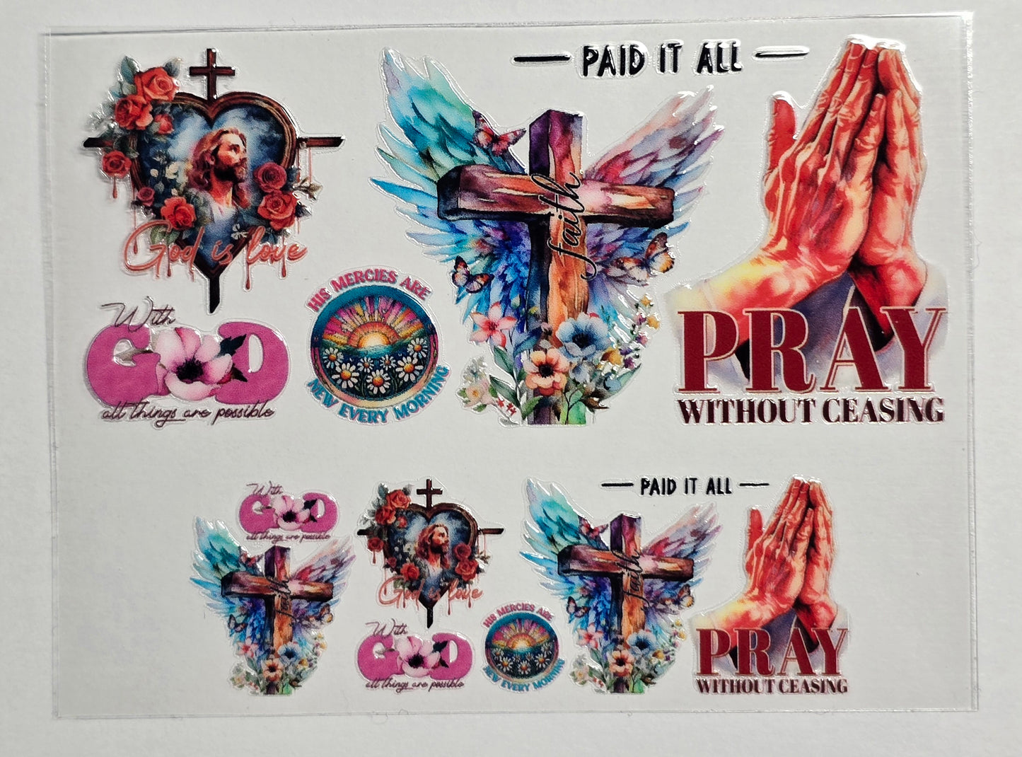 Mini Tumbler Keychain UV/DTF Wraps - Faith 2 - Multiple Designs Available