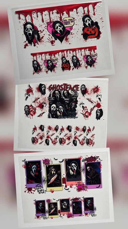 Mini Tumbler Keychain UV/DTF Wraps - Horror - Scream - Multiple Designs Available