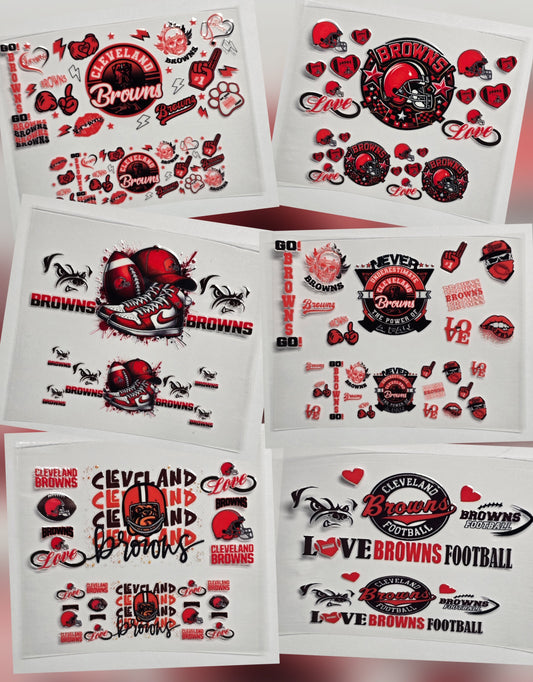 Mini Tumbler Keychain UV/DTF Wraps - Football - Cleveland - Multiple Designs Available