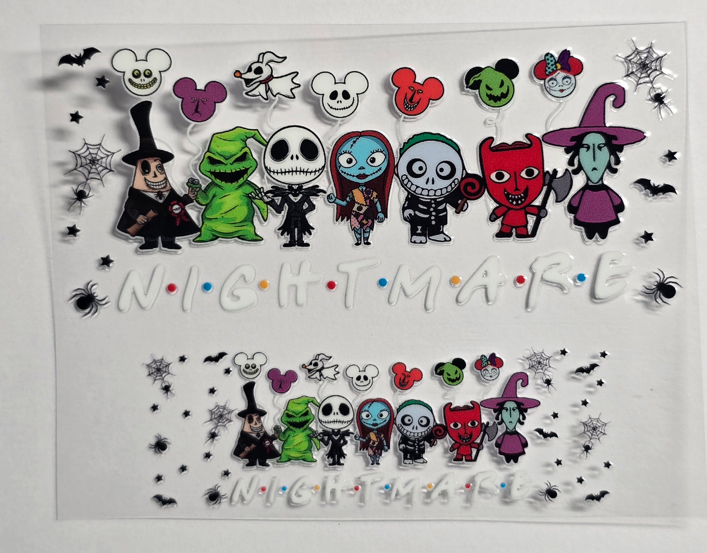 Mini Tumbler Keychain UV/DTF Wraps - Nightmare 2 - Multiple Designs Available