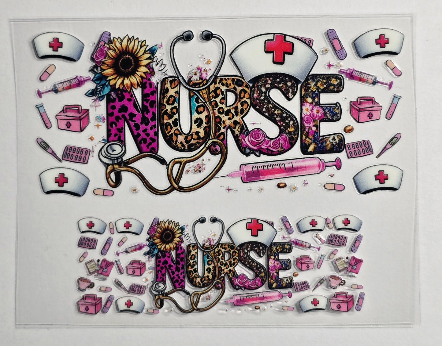 Mini Tumbler Keychain UV/DTF Wraps - Nurse - Multiple Designs Available