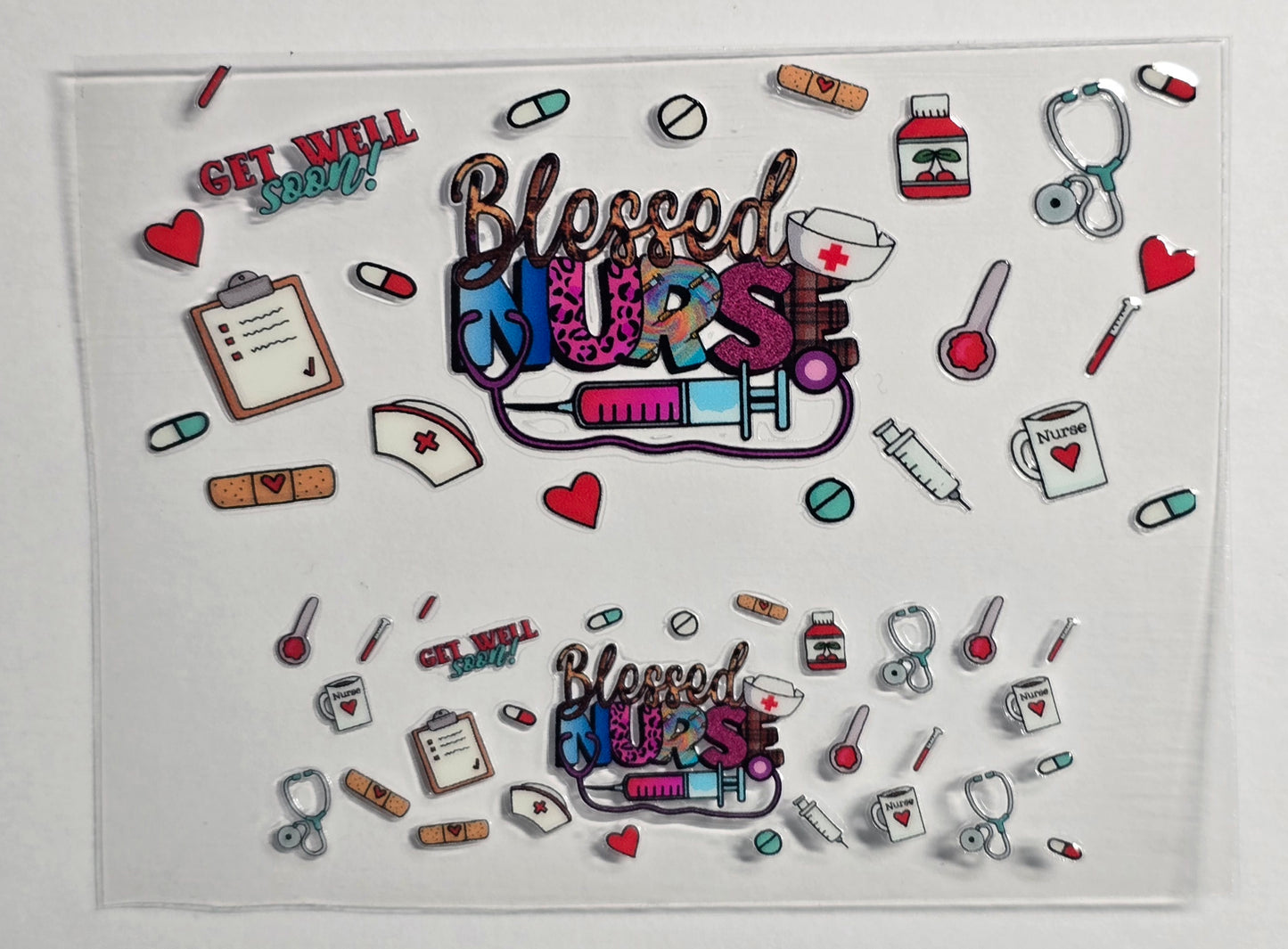 Mini Tumbler Keychain UV/DTF Wraps - Nurse - Multiple Designs Available