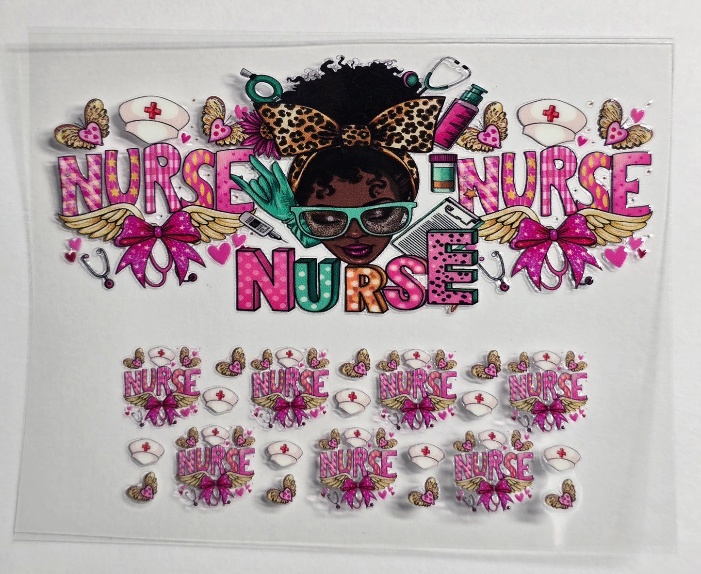 Mini Tumbler Keychain UV/DTF Wraps - Nurse - Multiple Designs Available