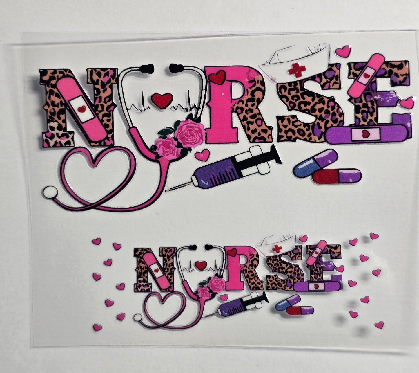 Mini Tumbler Keychain UV/DTF Wraps - Nurse - Multiple Designs Available