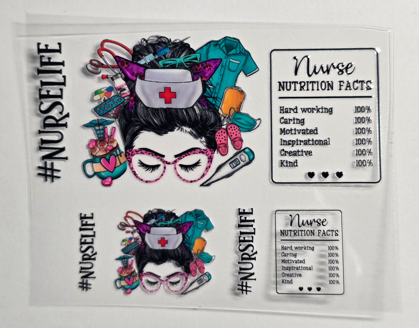 Mini Tumbler Keychain UV/DTF Wraps - Nurse - Multiple Designs Available