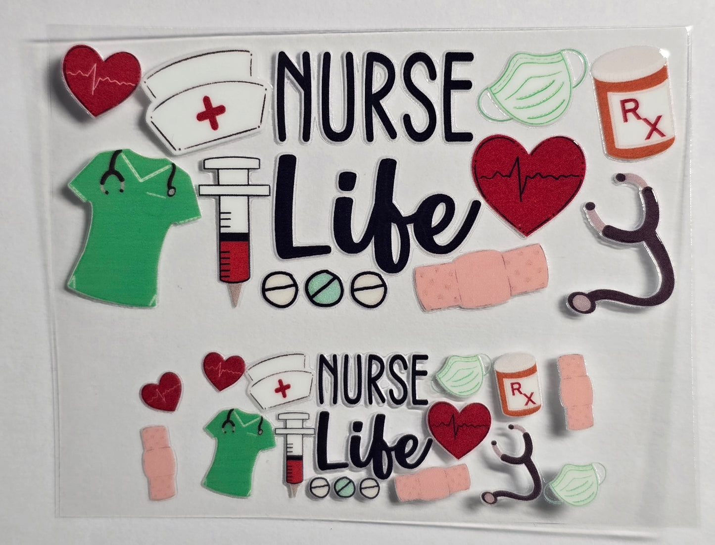 Mini Tumbler Keychain UV/DTF Wraps - Nurse - Multiple Designs Available