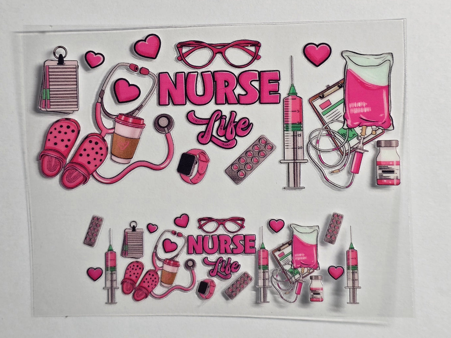 Mini Tumbler Keychain UV/DTF Wraps - Nurse - Multiple Designs Available