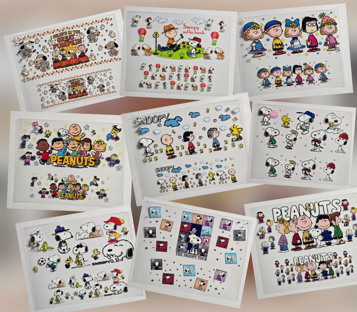 Mini Tumbler Keychain UV/DTF Wraps - Snoopy - Multiple Designs Available