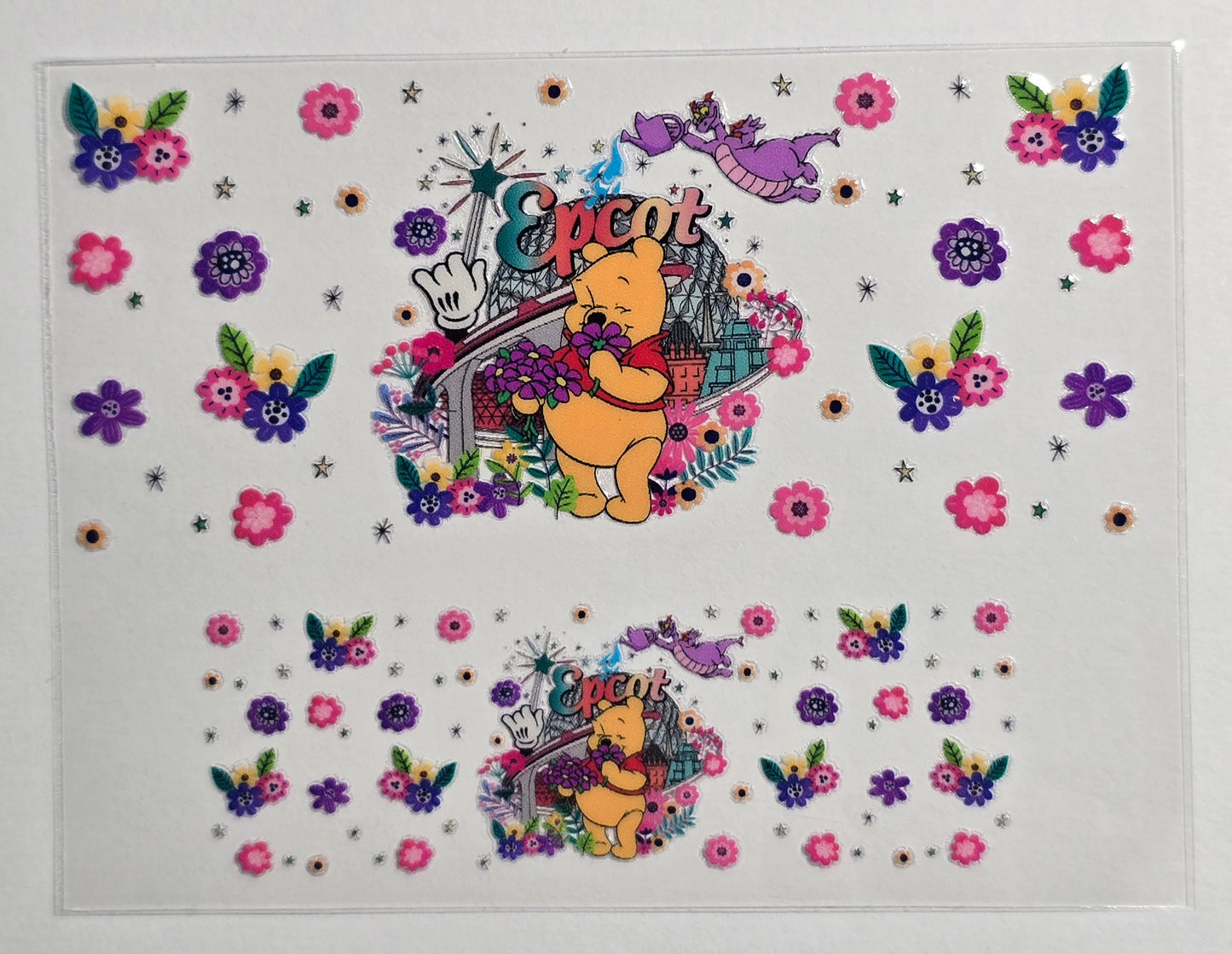 Mini Tumbler Keychain UV/DTF Wraps - Yellow Bear 2 - Multiple Designs Available