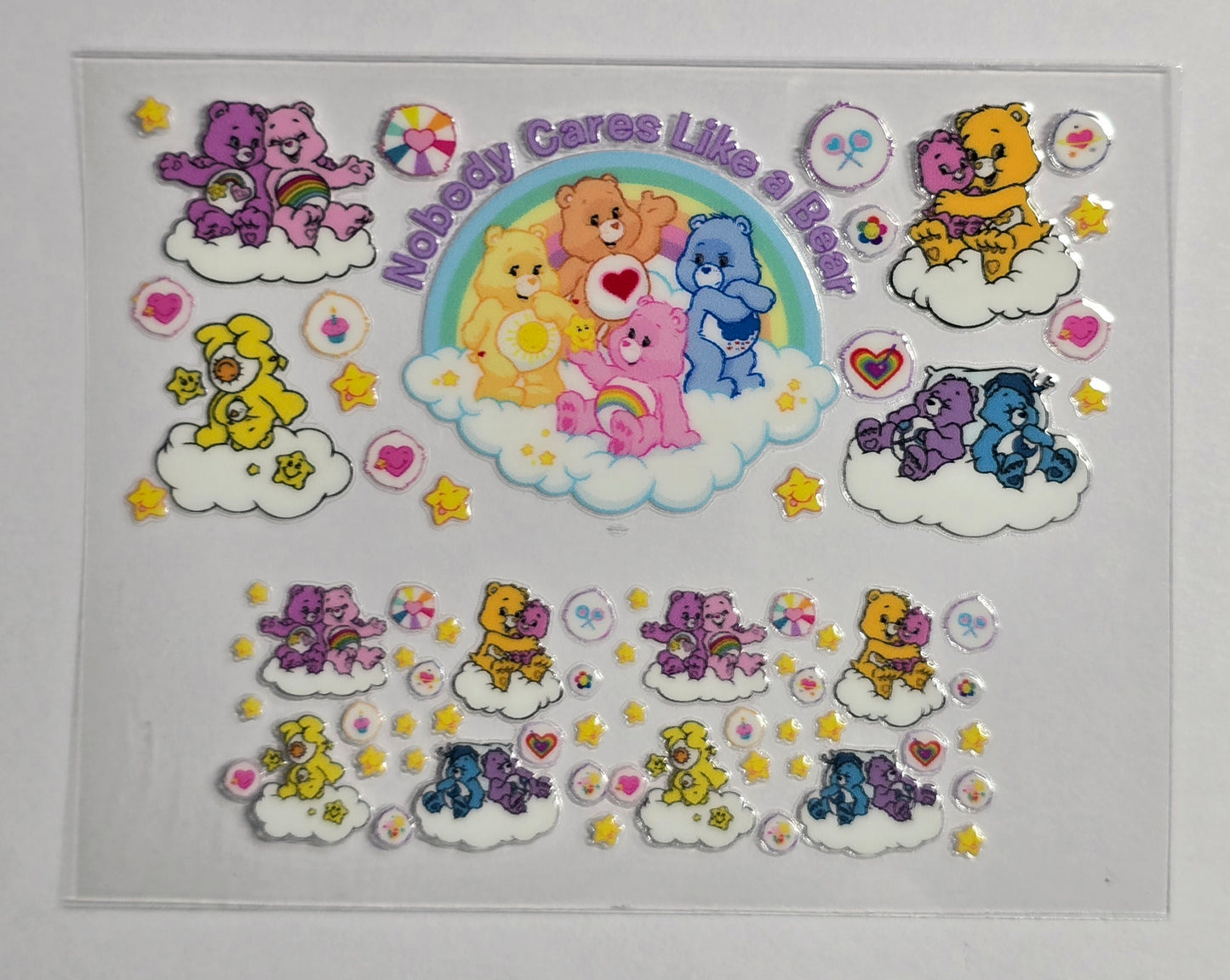 Mini Tumbler Keychain UV/DTF Wraps - Care Bear - Multiple Designs Available