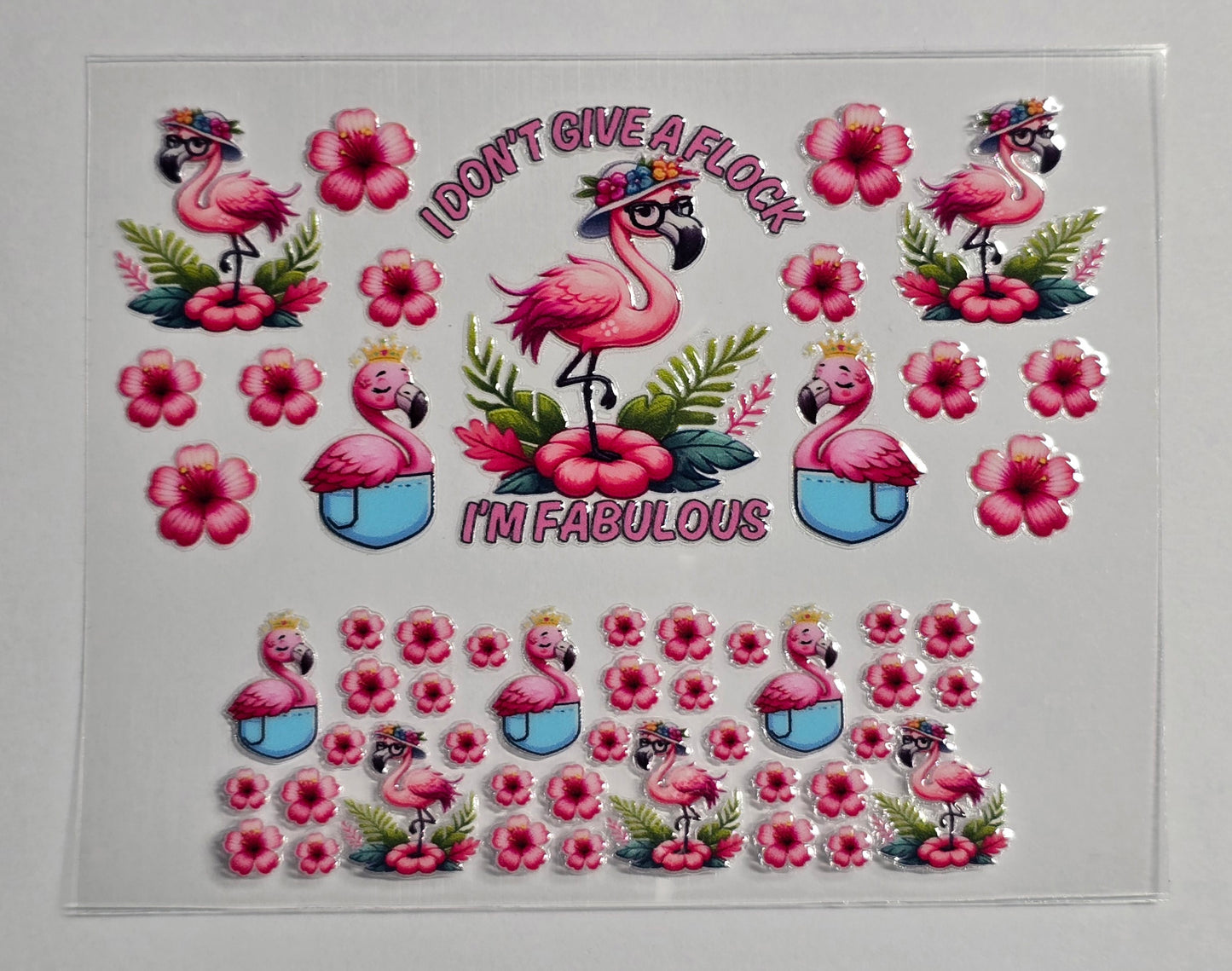 Mini Tumbler Keychain UV/DTF Wraps - Flamingo 2 - Multiple Designs Available