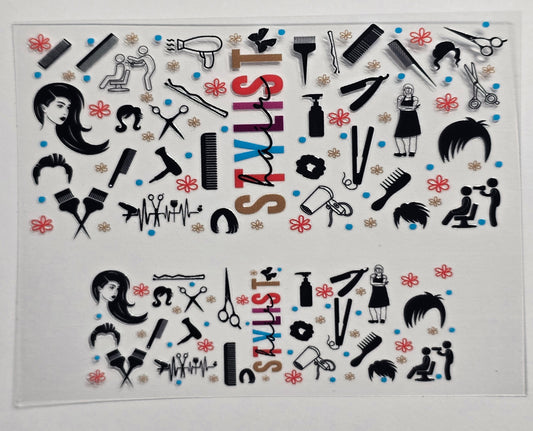 Mini Tumbler Keychain UV/DTF Wraps - Hair Stylist