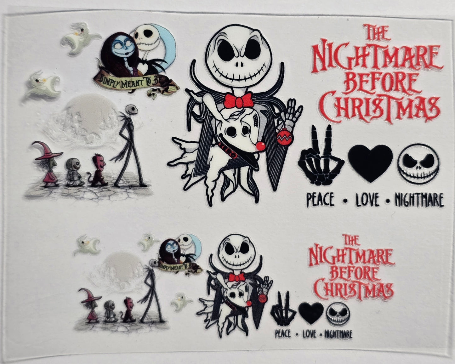 Mini Tumbler Keychain UV/DTF Wraps - Nightmare 3 - Multiple Designs Available