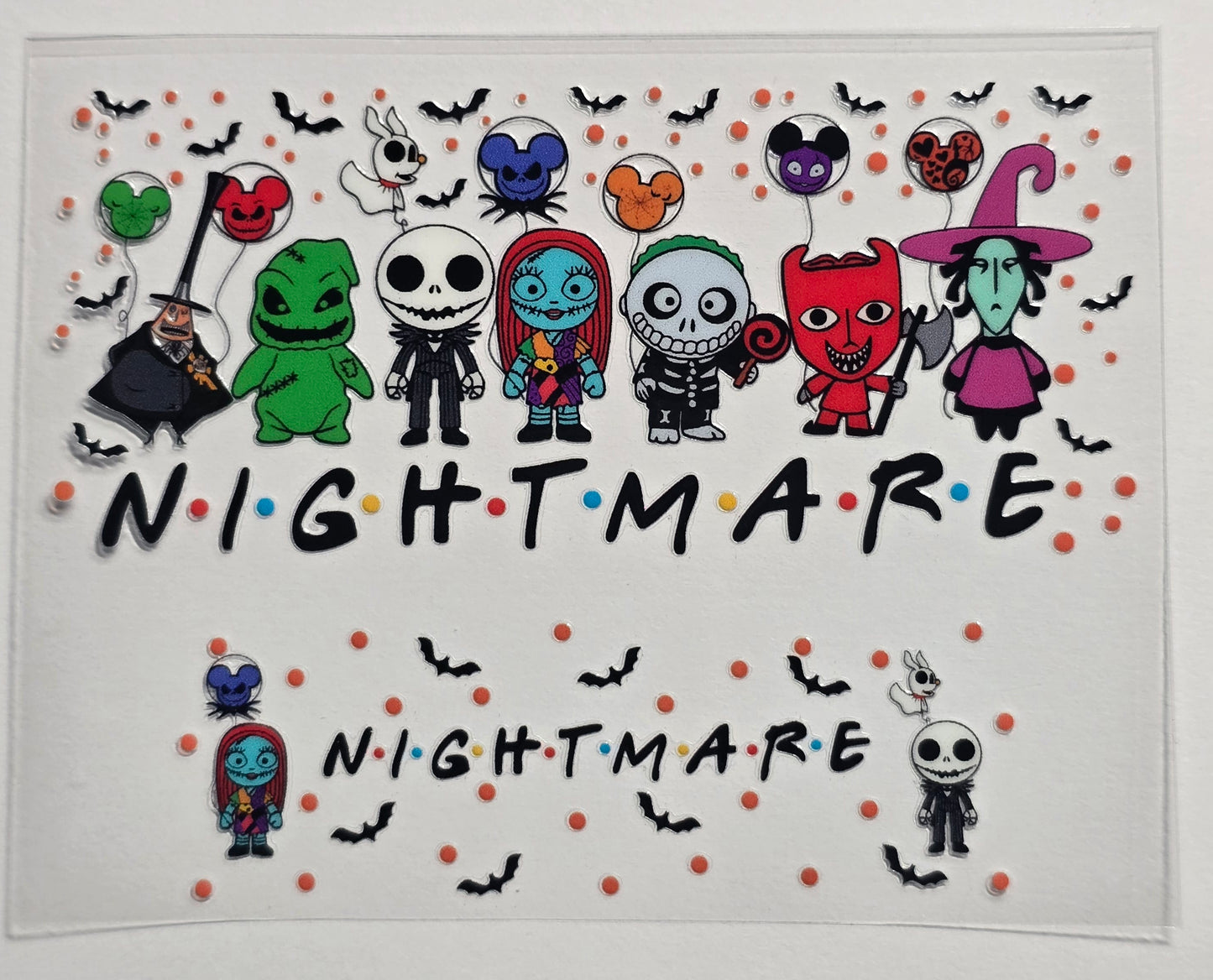 Mini Tumbler Keychain UV/DTF Wraps - Nightmare 3 - Multiple Designs Available