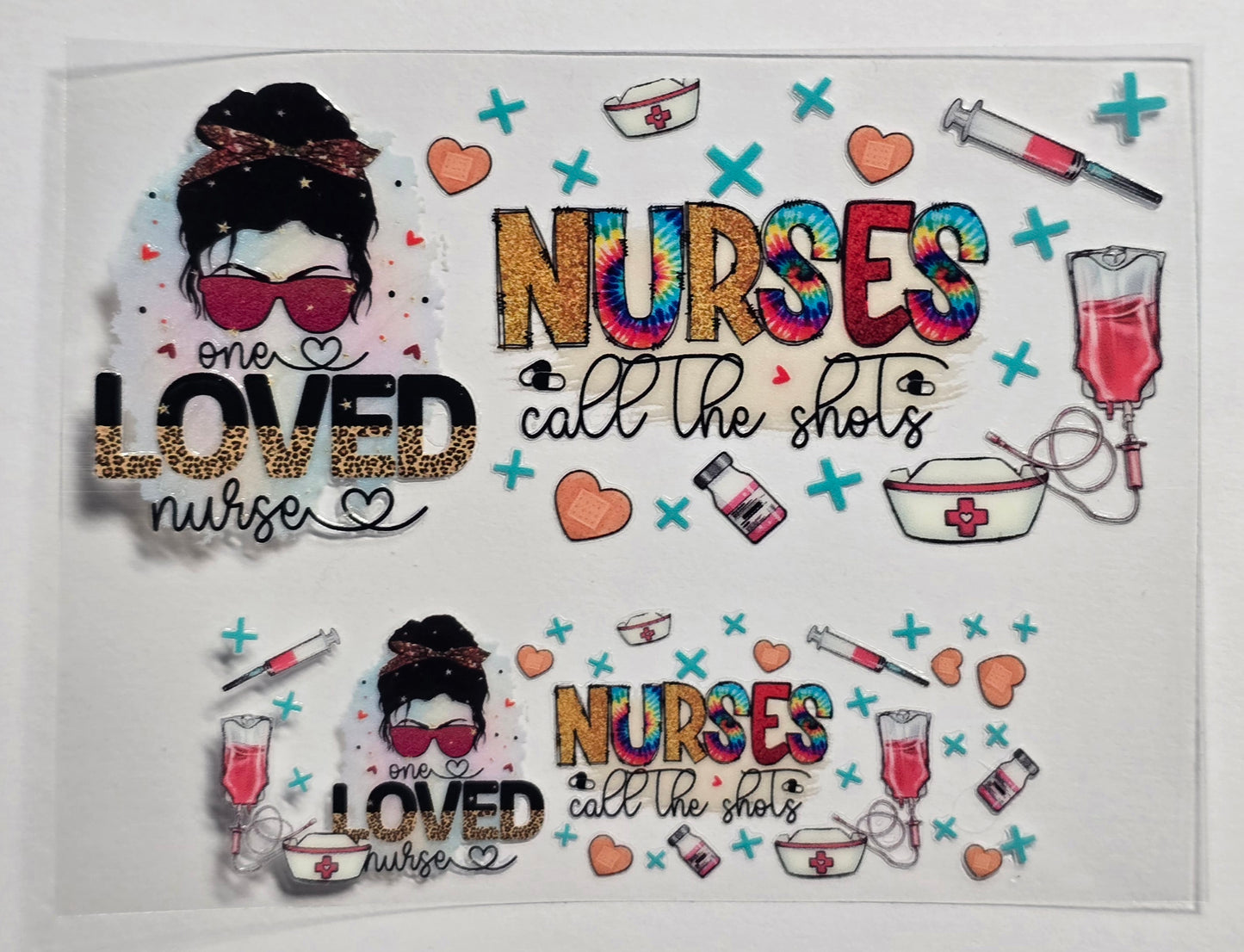 Mini Tumbler Keychain UV/DTF Wraps - Nurse 2 - Multiple Designs Available